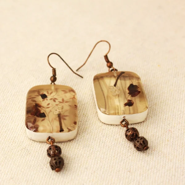 Earrings Sepia